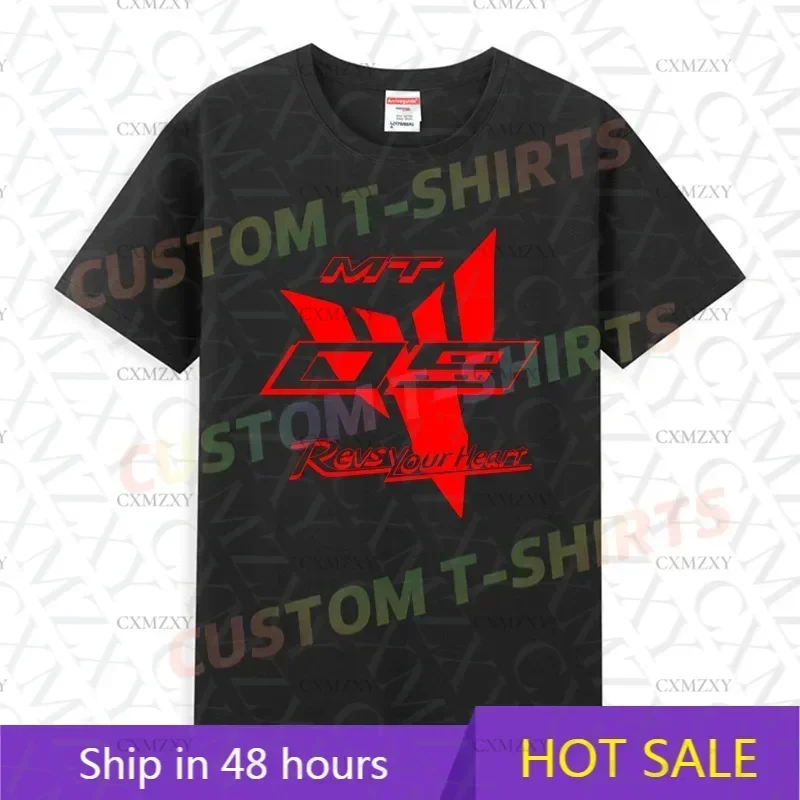 

2025 Men T Shirt Casual MT-09 Revs Your Heart T-shirt Graphic Oversized Sports Tops Breathable Comfortable Streetwear S-3XL