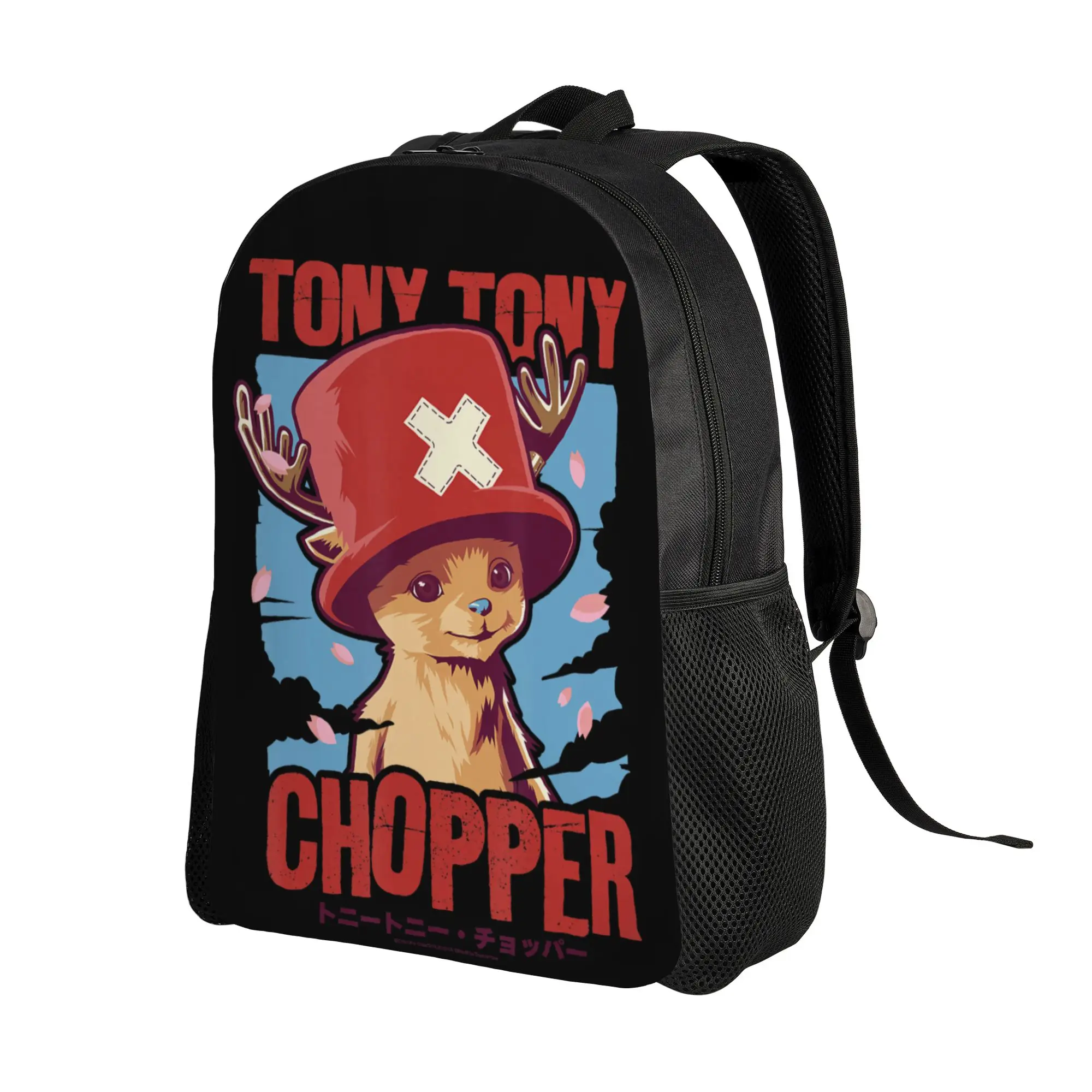 fashion backpacks One Piece Tony Chopper Distressed Kanji Poster Daypack ita bag mochila Journey Sturdy Shoulder Rucksack