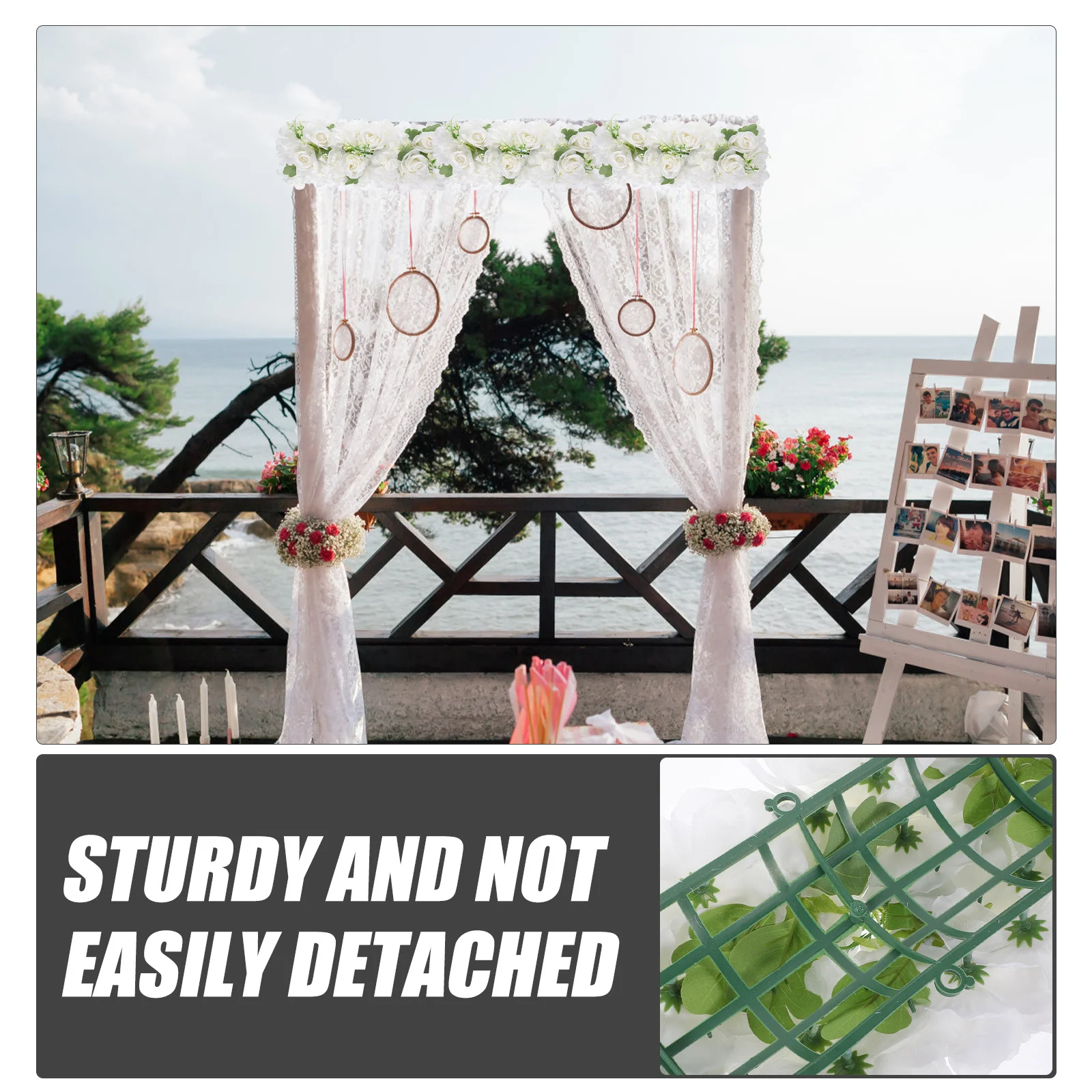 

Simulation Flower Artificial Rose Wedding Silk Flower Panel Fake Decorative Wedding Ornament Centerpiece Wall Decoration