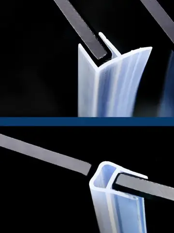 2Meter Widened F/h shape silicone rubber Frameless shower room door window glass seal strip weatherstrip for 6/8/10/12mm glass