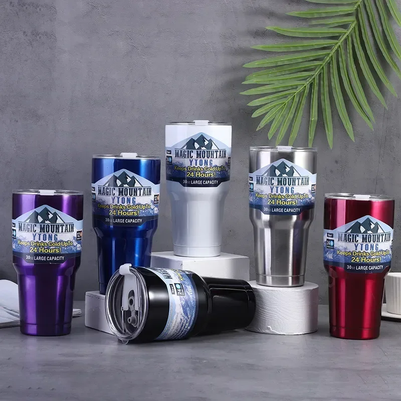 30oz 20oz stainless steel tumblers Flask Travel glass yetys Coffee Mug Double Wall Thermos 30 20 oz Car Cups water bottle