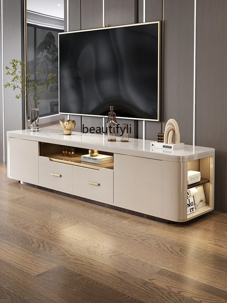 Light luxury TV cabinet High storage bedroom cabinet, small living room home TV floor cabinet