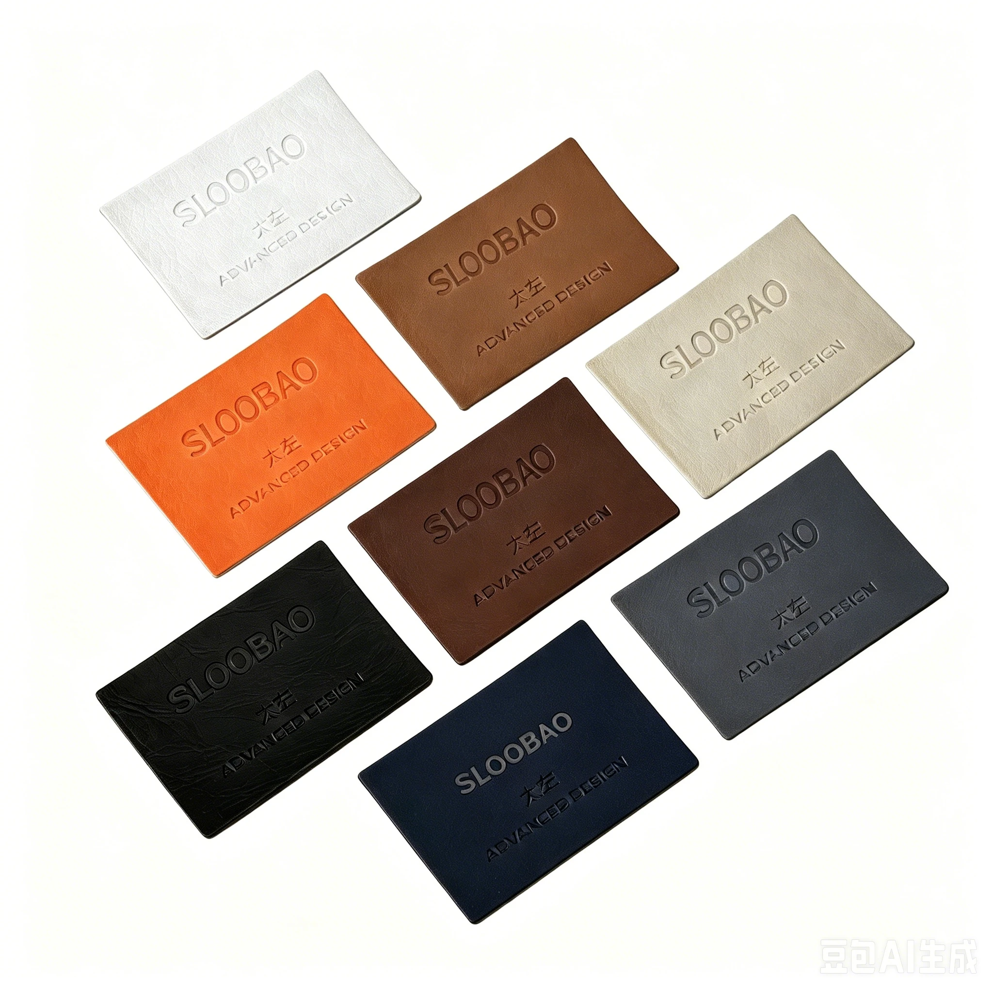 Customized PVC Frosted Leather Label Box Foreskin Brand DIY Scarf Custom Factory Wholesale Clothing Accessory view 6