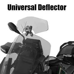 Motorcycle Universal Deflector Spoiler Attachment Windshield Deflector Adjustable Heighten Extension Windscreen