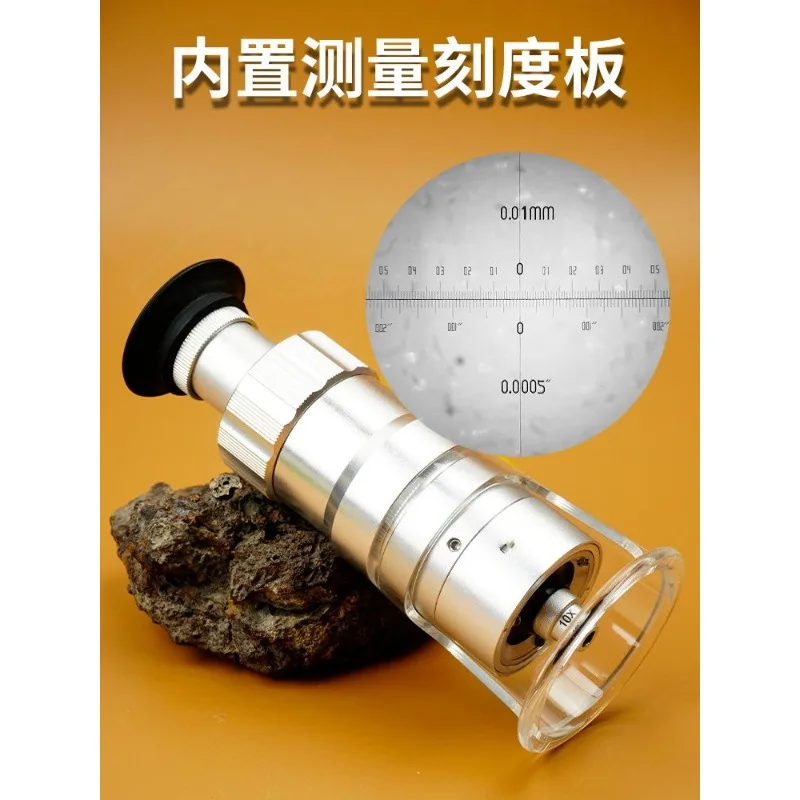 Desktop magnifying glass 100x with led lamp reading microscope printing network textile stamp currency identification portable