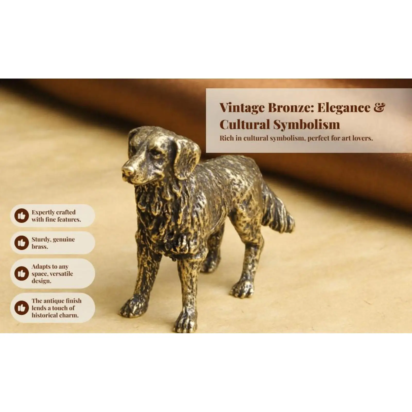 Creative Mini Dog Statue Figures Animals Sculpture Dog Sculpture Ornament Crafts for Table Living Room Office Teahouse Decor