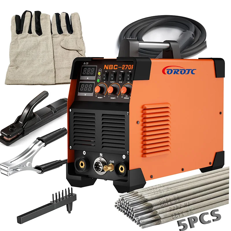 New High Quality Inverter IGBT MIG Welder 60% Cycle Wire Feeder Stainless Steel Heavy Industry Use Model NBC-270F