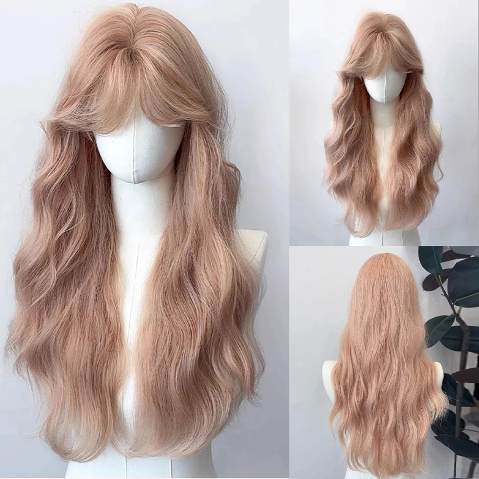 EASTSECRET Synthetic Wig Women's Long Hair Full Head Cover Daily Wavy Roll Natural Atmosphere Seamless Wig Cover