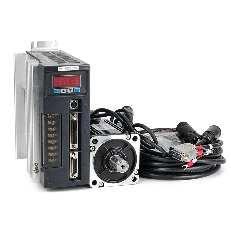 1KW 1000W AC Servo Motor 2.4N.m 3000RPM 80ST-M04025 90ST-M04025 CNC Set Kit + 3m Encoder Cable With Brake Or Not