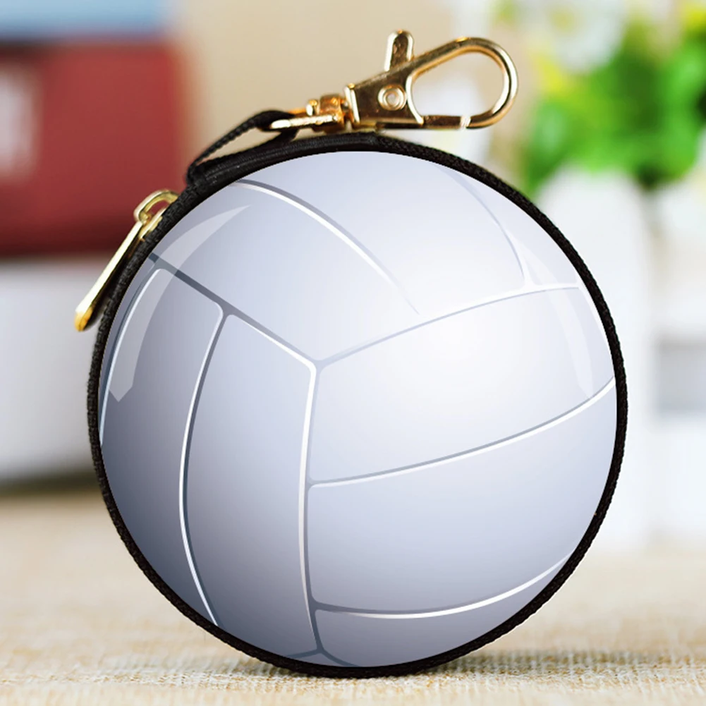 Ball Shaped Zipper Coin Purse Small Purse Creative Mini Wallet Cartoon Change Wallet for Children Birthday Gifts