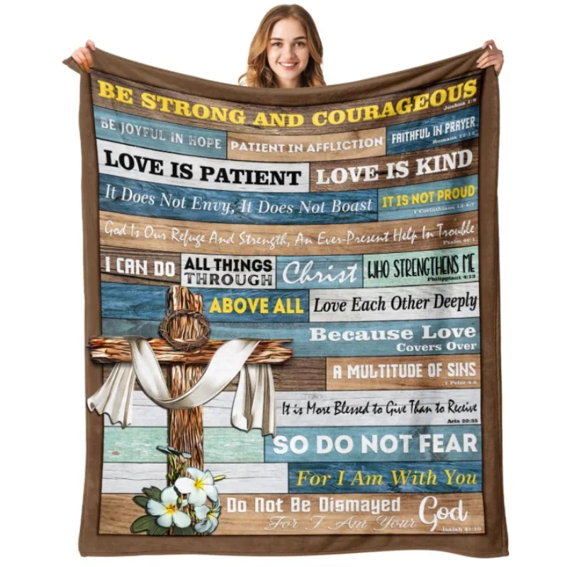 هدايا مسيحية ملهمة للنساء - بطانيات دينية، هدايا للرجال، بطانيات مسيحية للإيمان للنساء