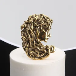 Vintage Creative Enamel Personality Design Sense Medusa Brooch