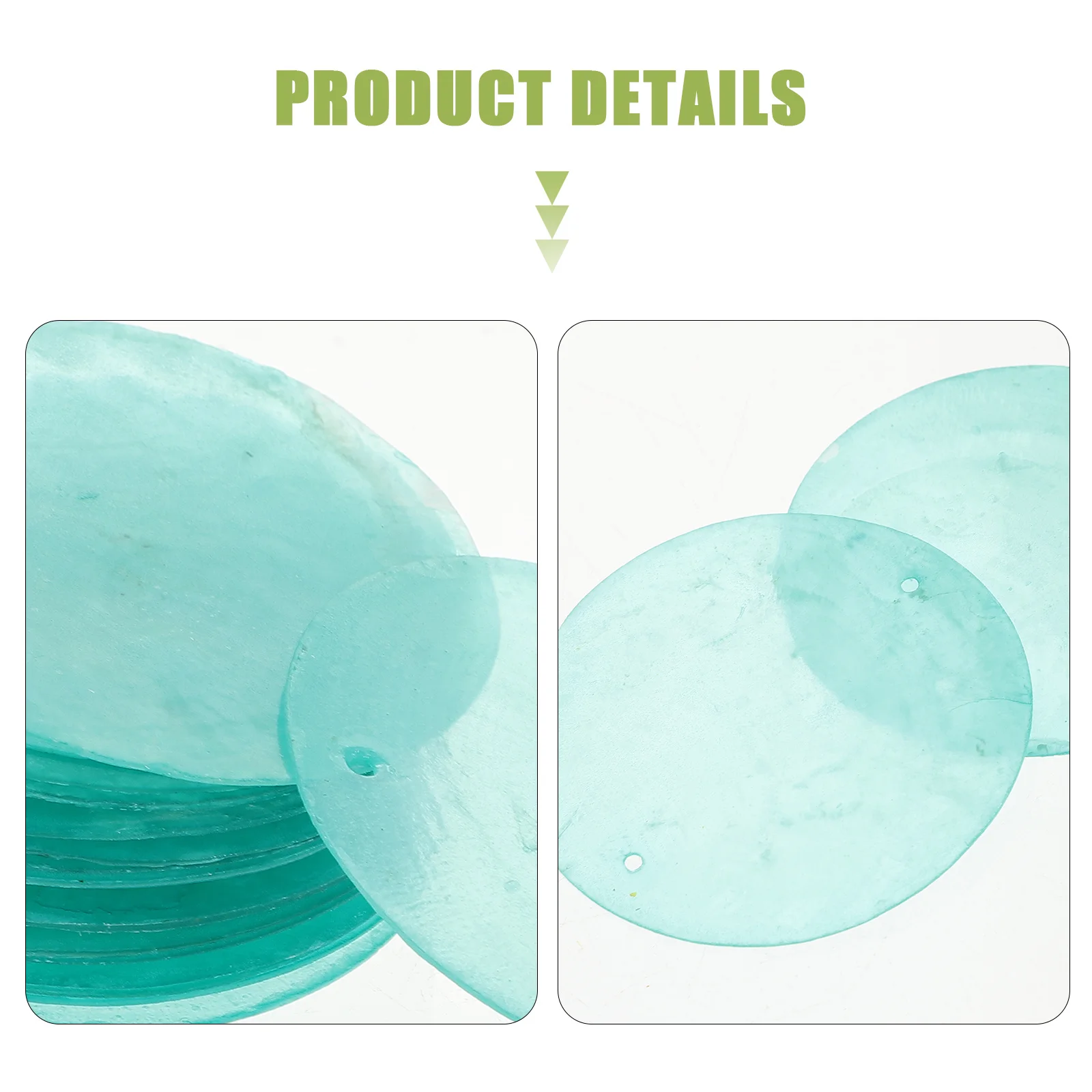 

100Pcs Shells Pieces Premium Round Polished Slice Pendants DIY Craft Jewelry Making Accessories for Wind Catcher