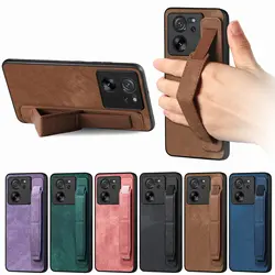 Wristband Vintage Leather Case For Xiaomi Redmi Note 13 12 Pro Plus 11S 14 12T 11T POCO X4 X5 F5 13C Kickstand Anti Drop Cover