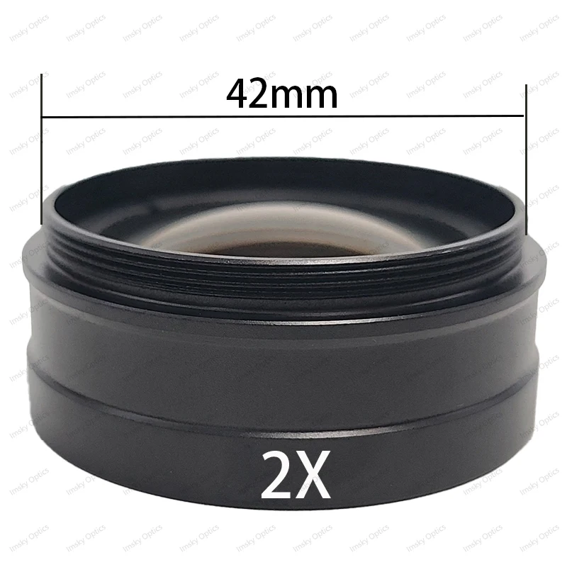 0,3X 0,5X 0,7X 1,5X 2X Hilfs Barlow Objektiv M42 42mm Mount Gewinde Mikroskop Kamera Für 10A 120X/180X/300X Objektiv – Detail 6
