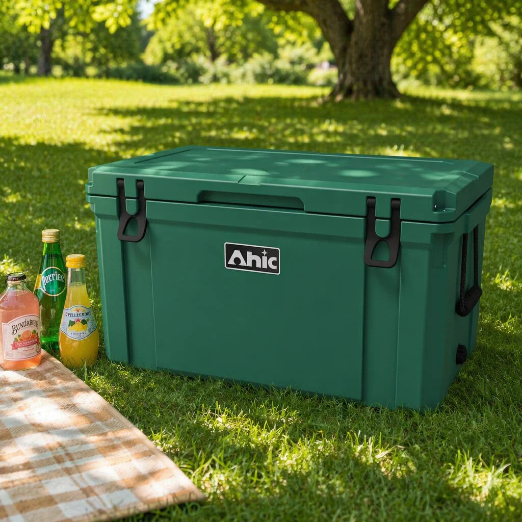 75L Thermal Cooler Box Insulated PE Hard Rotomolded Modern Ice Chest for Wine Food Cans Outdoor Camping Fishing Travel Pro