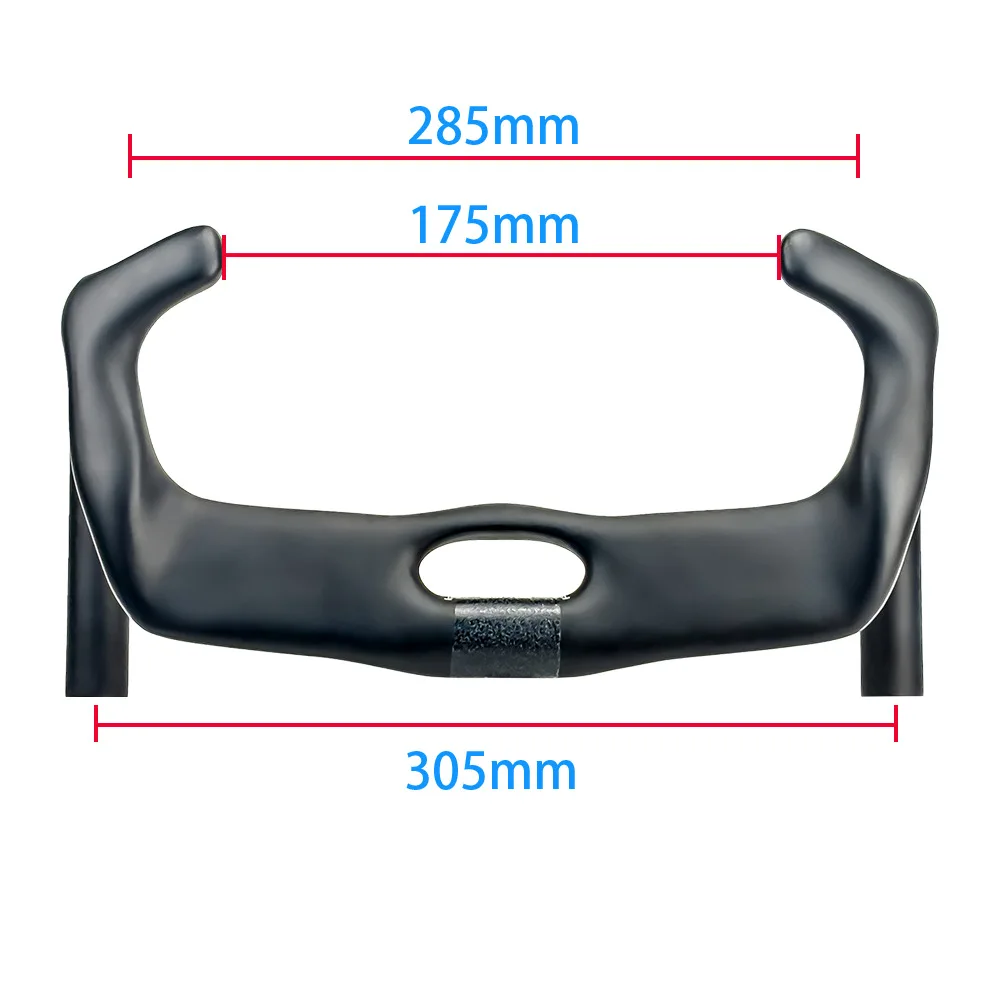 BUCKLOS Vollcarbon-Rennradlenker, 285mm Professioneller Sprint-Rennlenker für Fixie-Fahrräder, Fahrradzubehör – Detail 11