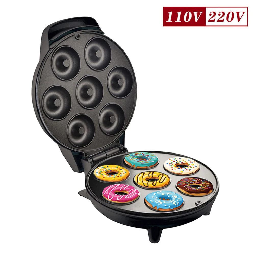 

1200W Electric Donut Maker Breakfast Machine Non-Stick 7 Holes Doughnut Makers for Kids Household Multi-Functional Cake Machine