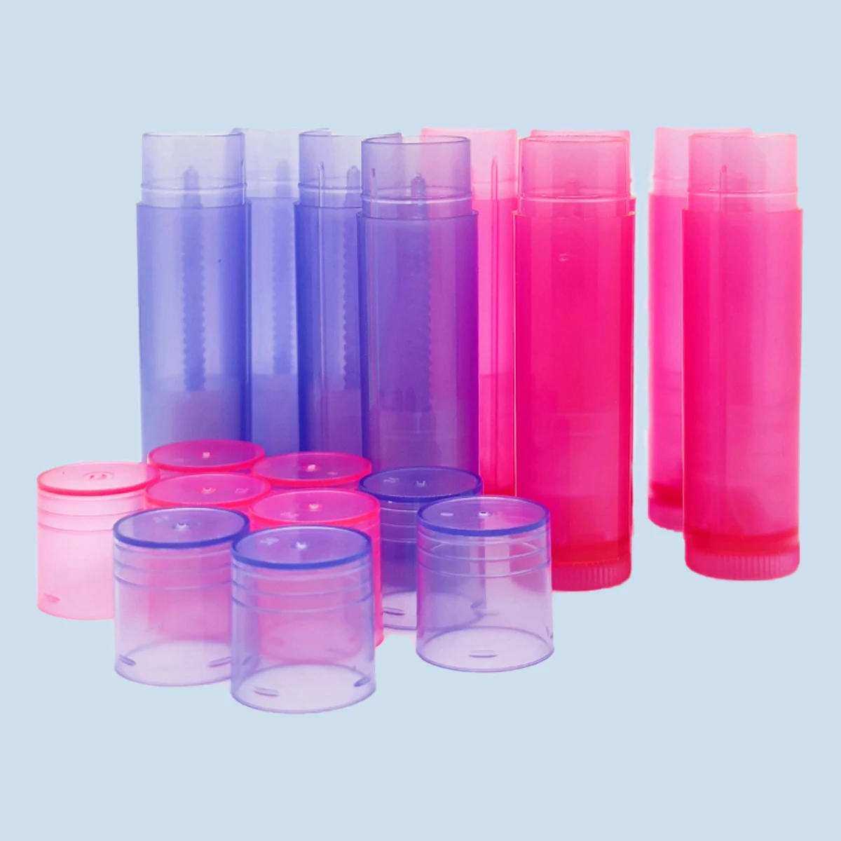 100pcs/pack 5g 5ml Empty Lip Gloss Tubes Lipstick Jars Balm Tube Cap Container Travel Makeup Tool Lip Balm Cosmetic Containers