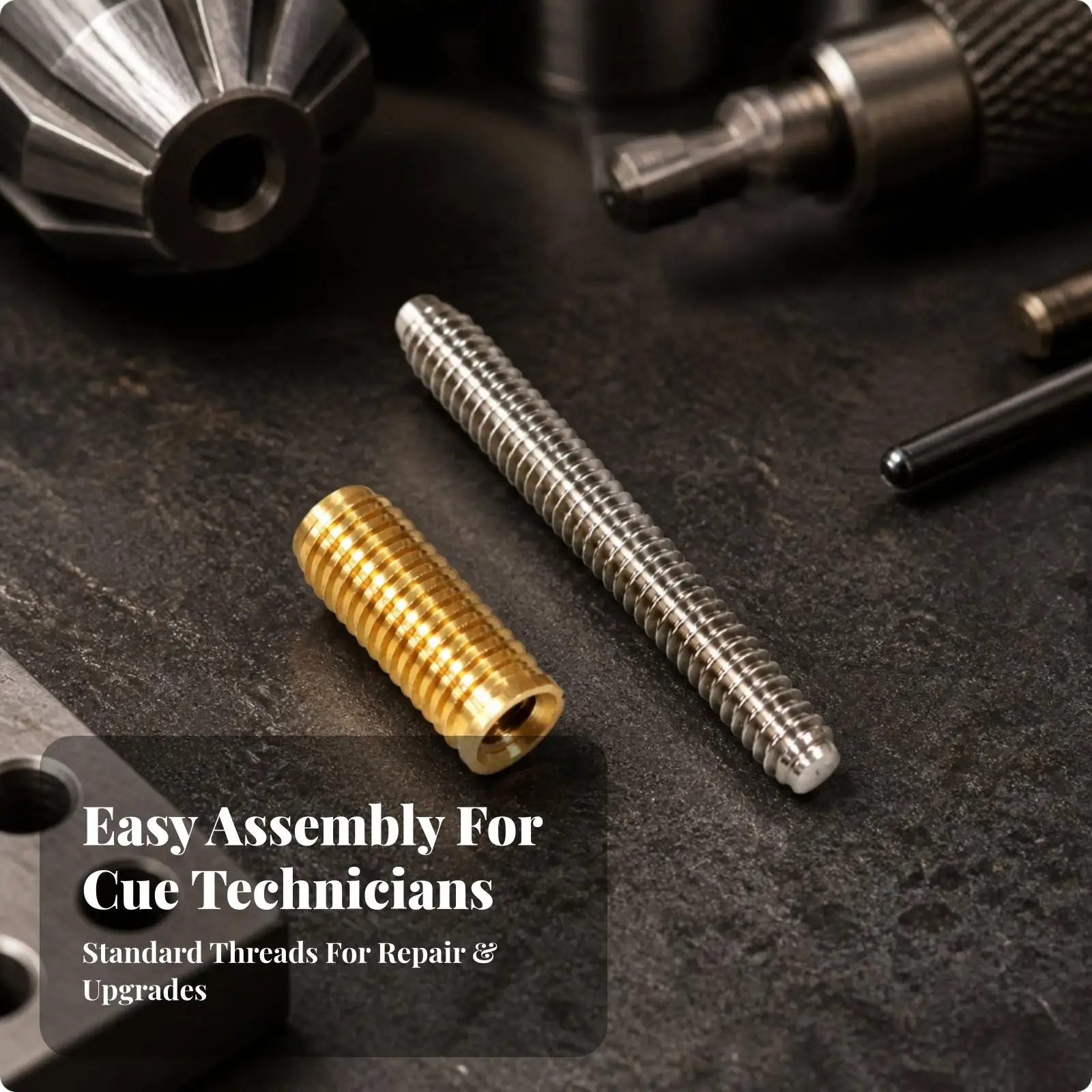 Durable Steel Billiard Cue Joint Fastener Replacement Screw for Snooker Carom Cue Stick Connection Repair Part