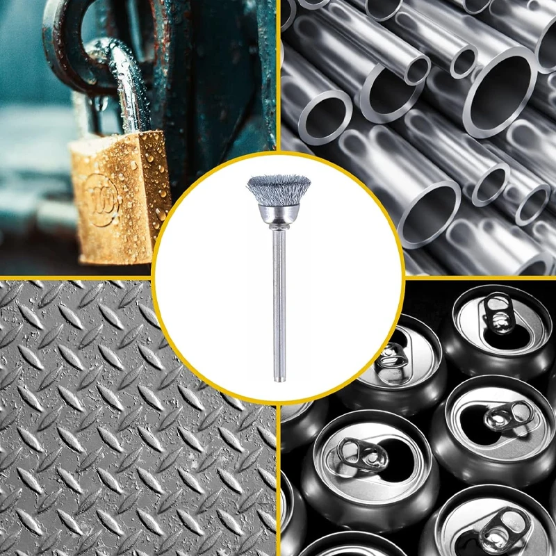 Dremel 442 Carbon Steel Brush Accessory Set 1/2" Diameter  Metal Cleaning Removing Rust Accessories For Dremel Electric Grinders