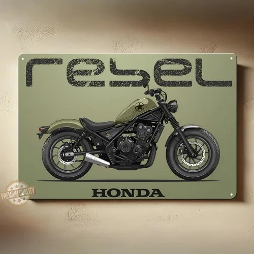 Y1,Rebel Motorcycle Metal Poster - Collectable Sign Size:20x30cm-aluminum