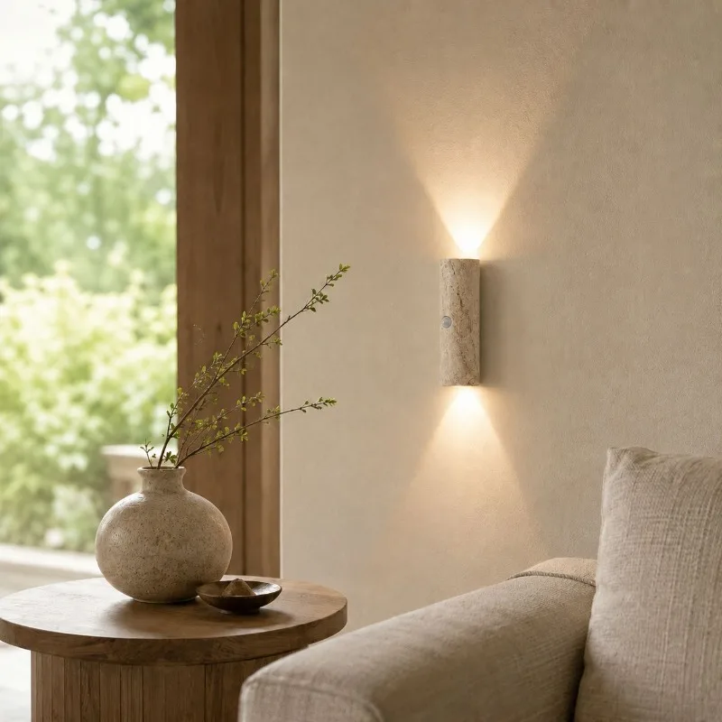 Contemporary Minimalist Induction Wall Lamps Illumination Sconces Living Room Staircase Corridor Entrance Background Luminaire