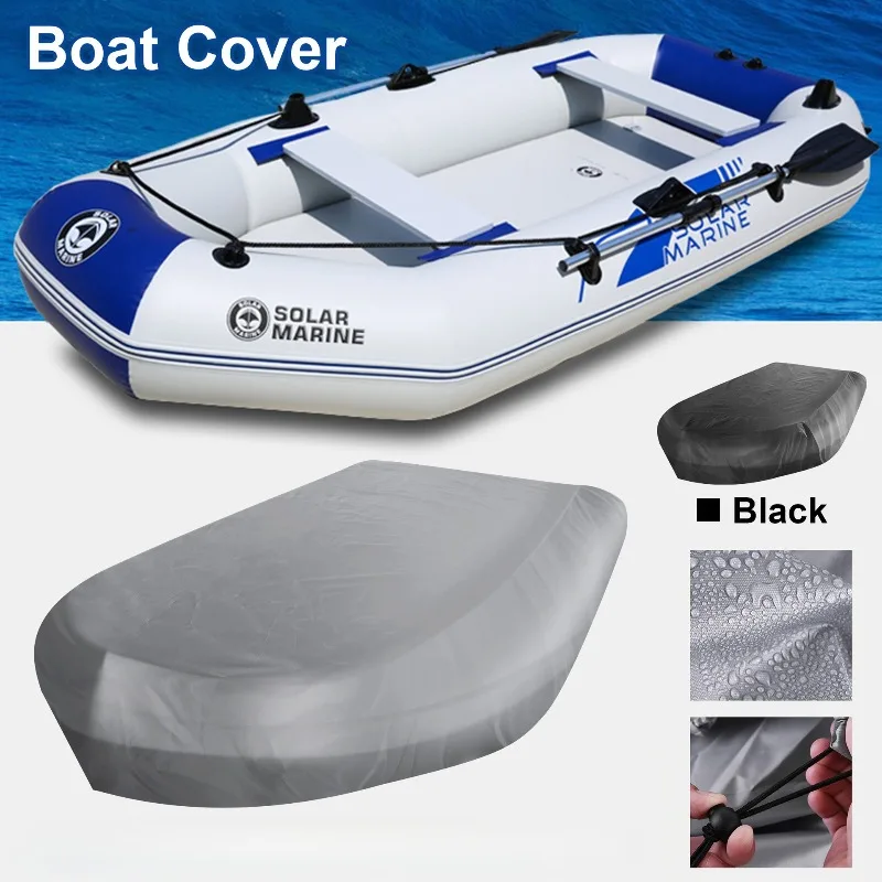 

V-образный размер 380x200x46 см, очень большой чехол для лодки, 210D Оксфорд, надувная лодка, водонепроницаемая защита от ультрафиолета для рыбацких лодок и каяков