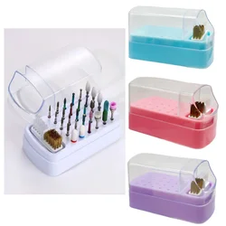 30 Holes Nail Polish Head Storage Box Grinding Head Milling Cutter Display Rack Drill Storage and Finishing Box Nail Tools