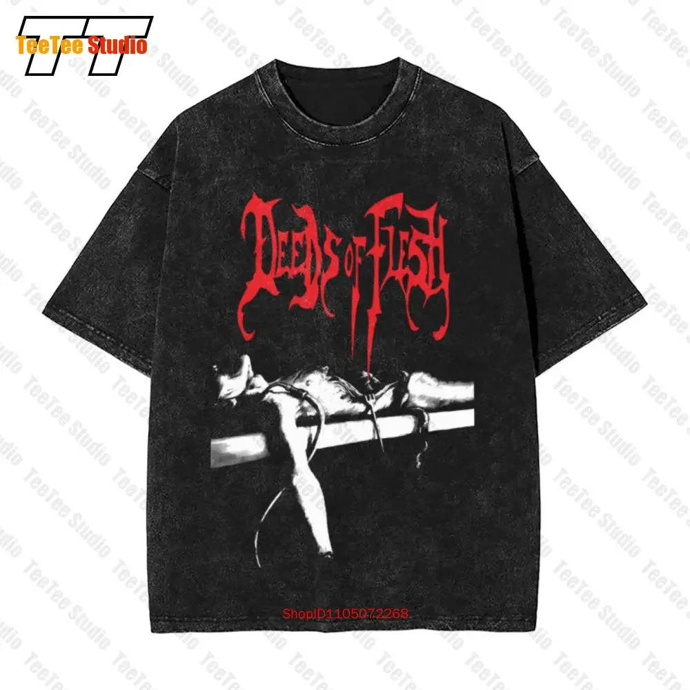 Vintage Deeds Of Flesh Vintage Oversized T-Shirt Size L Mortal Decay Devourment Suffocation UGBM