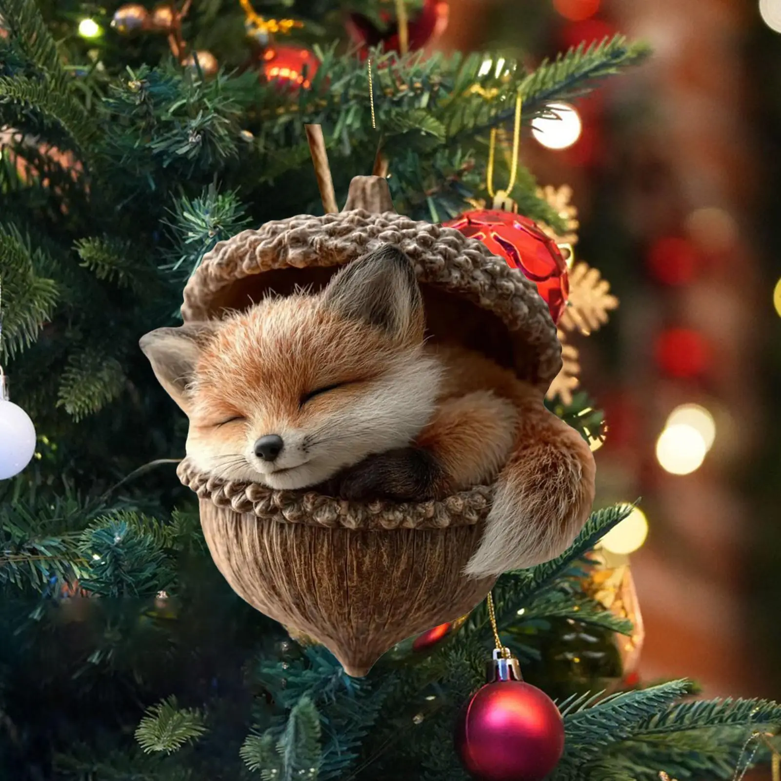 عيد الميلاد 2D الاكريليك الحيوانات قلادة شجرة عيد الميلاد معلقة الديكور الكمال هدية عيد 2025 عيد الميلاد نافيداد لوازم الحفلات #2