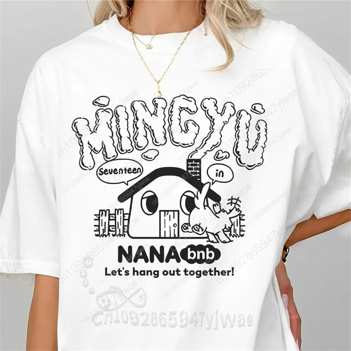 

Nana Bnb T-shirt World Tour Graphic Cotton Unisex Loose Shirt Korean Kpop Pop Music Tee Summer Men's and Women's T-shirts