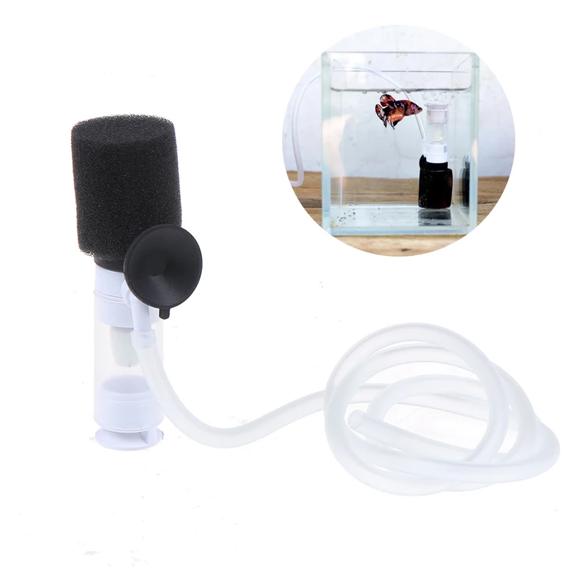 

1/10Pcs Aquarium Air Pump Filter Super Quiet Safe Silent Small Mini Fish Tank Oxygen Pump Accessories Built-in Sponge Filter