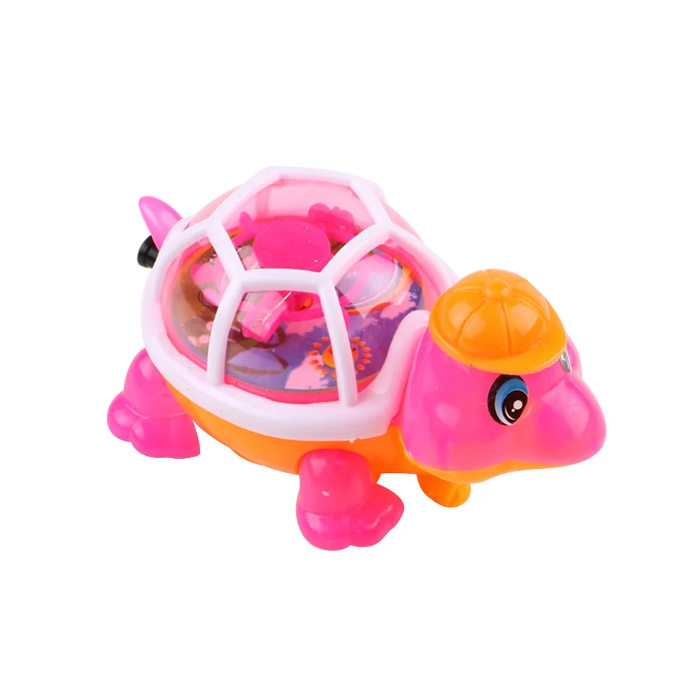 Interactive Light Emitting Turtle for Toddlers Pull String Glow Crawler Educational Developmental Baby Playtime Gift Random