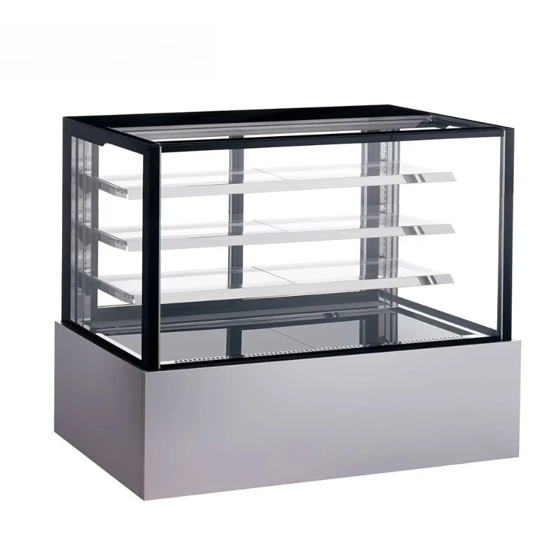 

Коммерческая однотемпературная витрина-холодильник для тортов, хлеба и десертов со стеклянной стойкой для демонстрации охлажденных продуктов
