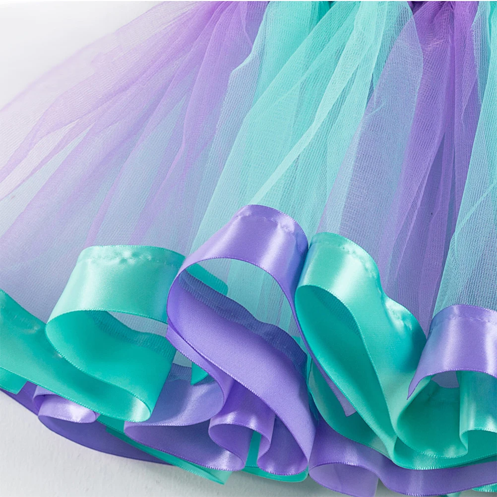 สาว Tutu กระโปรงชุด Mermaid Headband ตาข่ายชุดเจ้าหญิงกระโปรง Tulle สําหรับเด็กวันเกิดคริสต์มาสอุปกรณ์เสริมนุ่ม