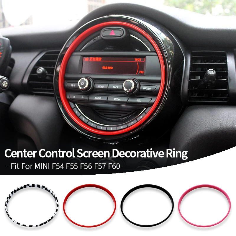 

1PC Car Central Control Navigation Ring Decoration Cover Sticker For MINI Cooper F54 F55 F56 F57 F60 Auto Interior Accessories