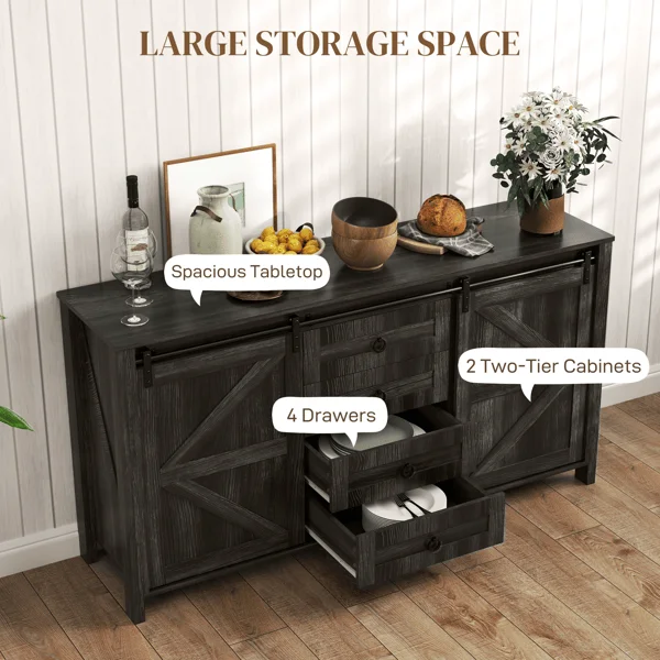 Sideboard Buffet Cabinet Household Large Capacity Storage Living Room Dining Room