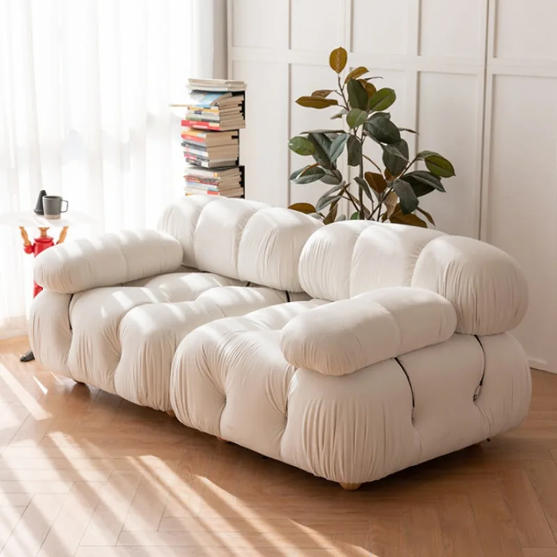 Nordic modern fabric tofu module sofa