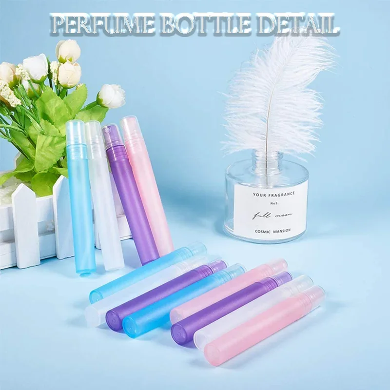 100pcs 3ml/5ml/10ml Pen Shape Portable Travel Perfume Bottles Plastic Spray Bottle Atomizer Sample Containers Refillable Bottles