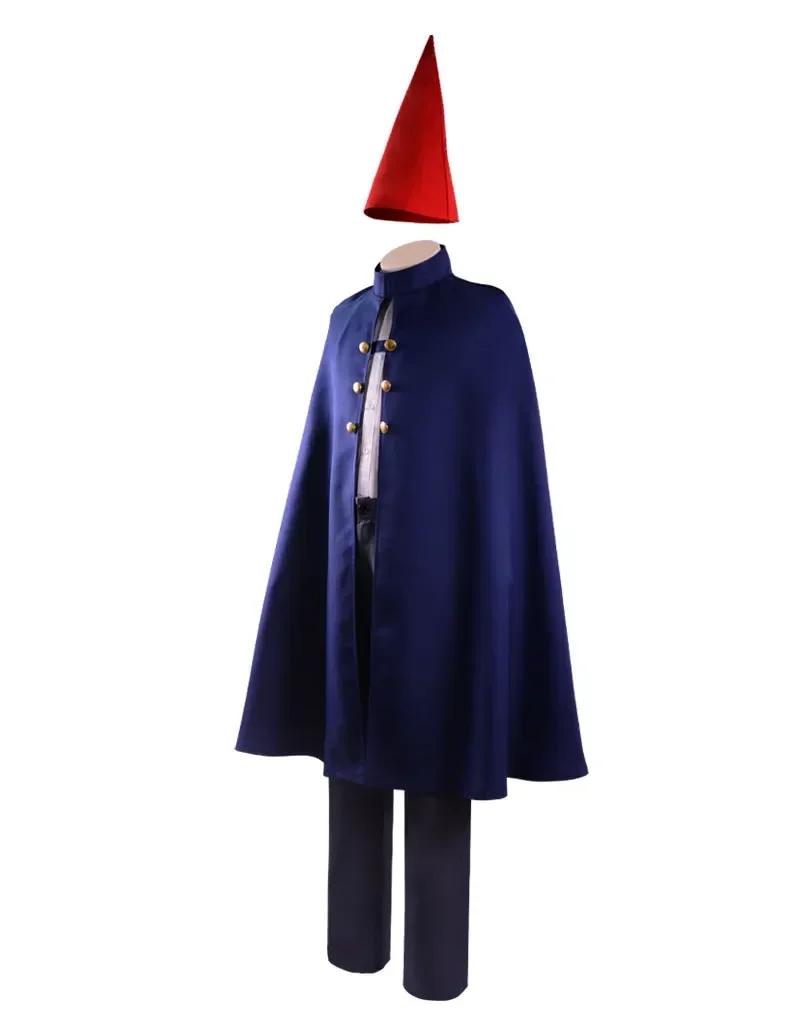 Anime Wirt Cosplay Costume Over The Garden Wall Cosplay Wirt Costume Halloween Mantle Cape Shirt Pants Outfit for Adult Kids