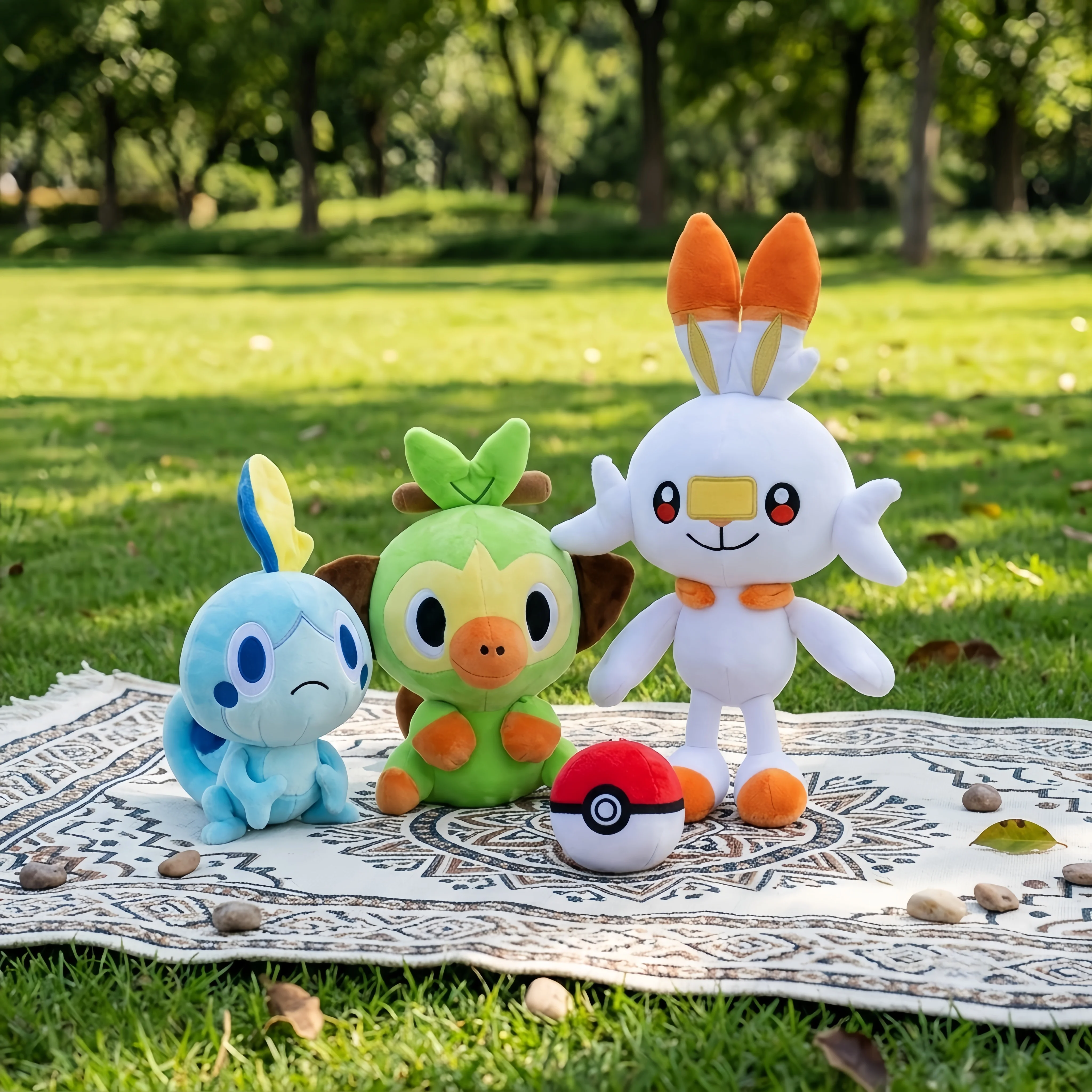 Pokemon 8th Generation Plush Toys Grookey Scorbunny Sobble Stuffed Doll Cartoon Toys Hobbies Collection Home Decor Toys Gifts