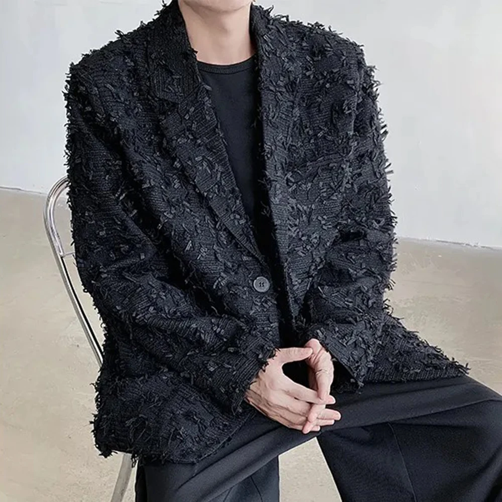 

Winter New Men's Solid Color Long-Sleeved Jacket Korean Retro Fashion Trend High Street Casual Loose Simple Niche Men's Top