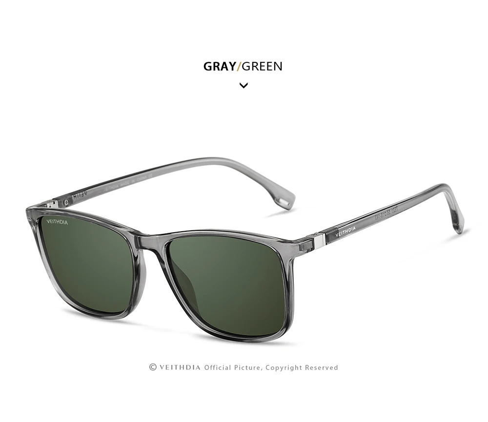 VEITHDIA Marke Männer Frauen Sonnenbrille Unisex Retro TR90 Sonnenbrille Polarisierte UV400 Objektiv Vintage Brillen Sonnenbrille Für Männliche 7521 – Detail 20