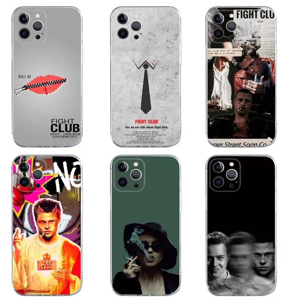 

F-Fight-Club movie Phone Case For iPhone 16,15,14,13,12,11,Pro,Max,Xs,Xr,X,7,8,Plus,Mini Silicone Clear Cover