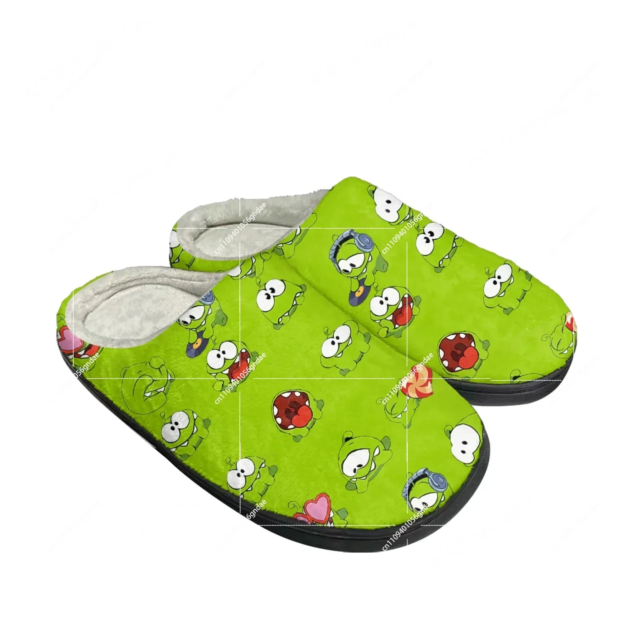 Cut The Rope Custom Home Cotton Slippers Anime Cartoon Game Mens Womens Plush Bedroom Casual Keep Warm Shoes Tailor Made Slipper