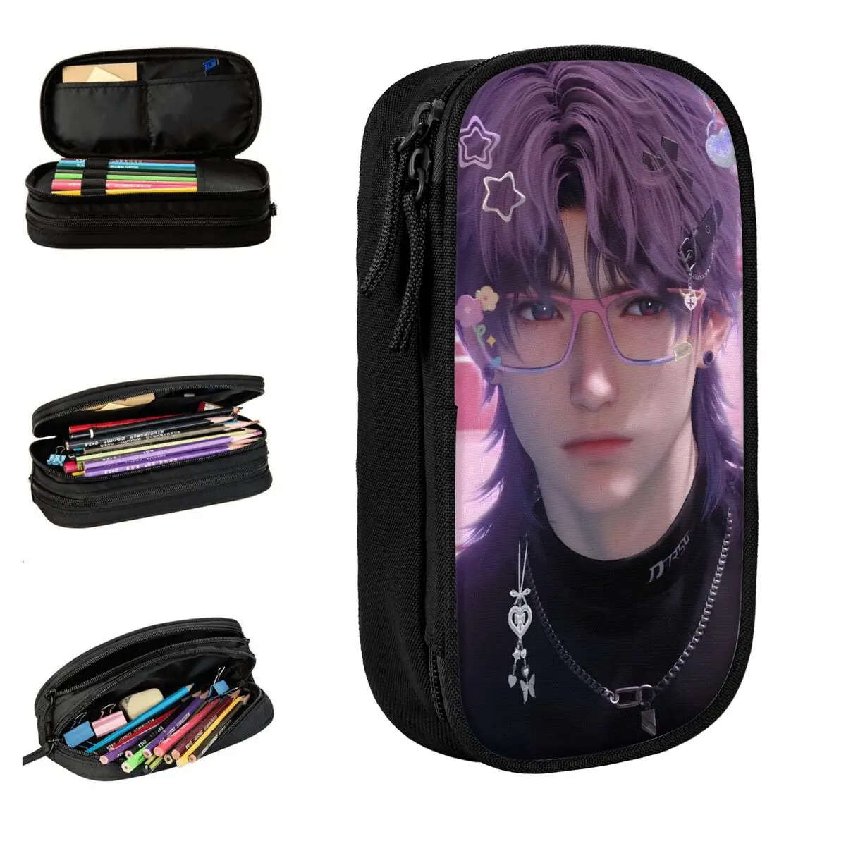 

Пеналы Love And Deepspace Rafayel, пеналы, коробка для ручек для девочек и мальчиков, большая сумка для хранения, школьные принадлежности, подарки, аксессуары