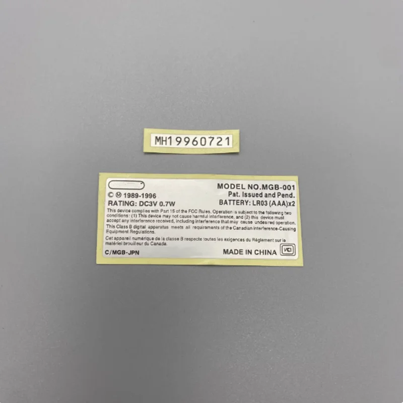 200pcs New Lables Back Stickers For GBP / Gameboy Pocket Game Console Replacement