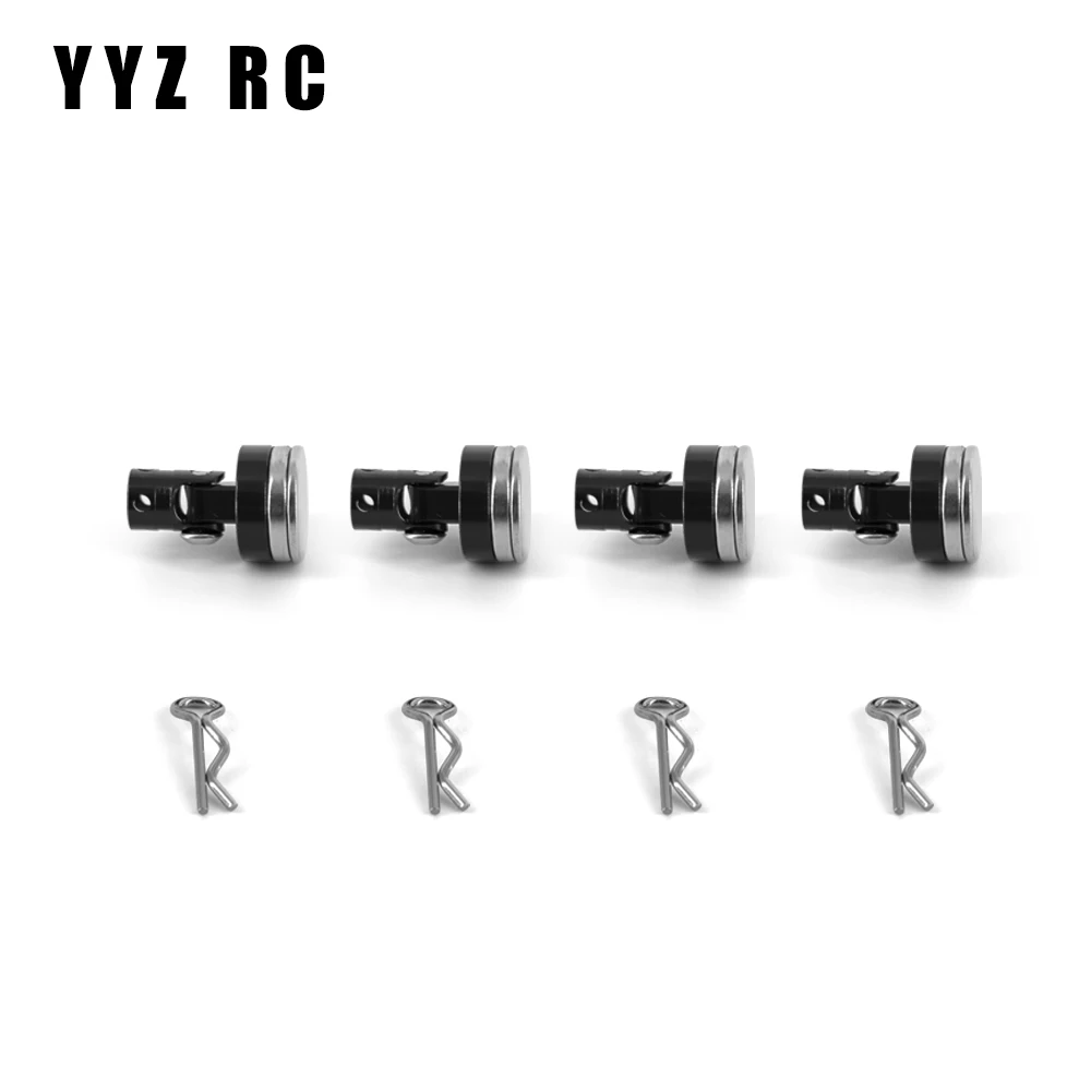 Magnetyczny Stealth Invisible Body Post Mount Contact Shell Column + Clips Metal For Axial Scx10 Upgrade Parts Rc Car Accessories