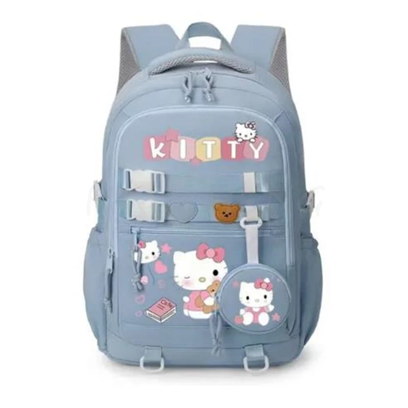 Hot Lovely Kuromi Hello Kitty Backpacks Cartoon Pink Print Boy Girl School Bag Students Bookbag Teens Women Mochila Escolar Niña